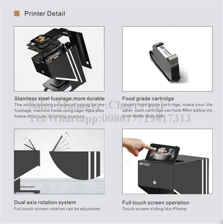 Недорогой съедобный пищевой краситель 3d принтер для кофе кофейной машины |