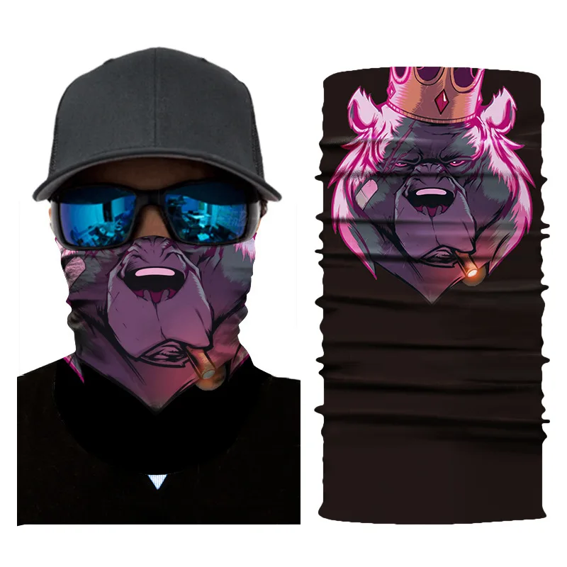 1 шт. маска для лица 3D Рисунок льва обезьяны с животным принтом Балаклава