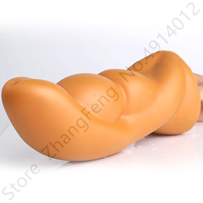 Силиконовый супер мягкий большой анальный фаллоимитатор Анальная пробка массаж