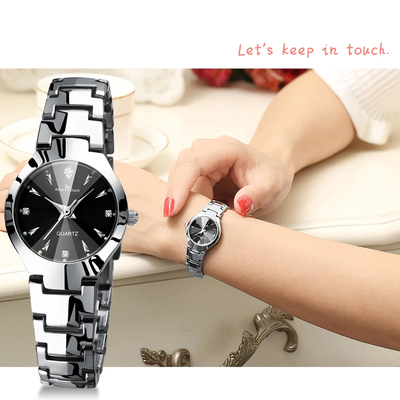 Часы Montre Couple Роскошные водонепроницаемые парные часы из нержавеющей стали