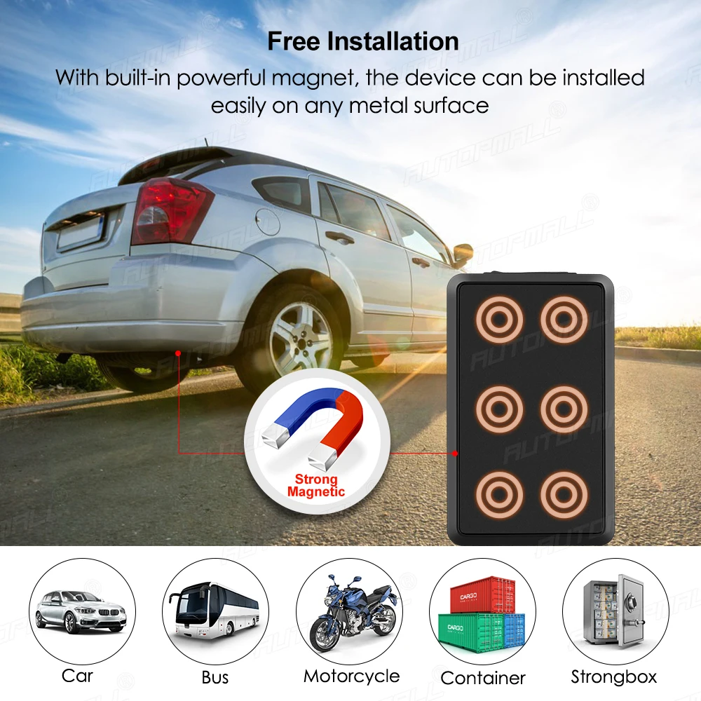 $90.73 4G GPS Car Tracker 20000mah 240 Days Standby Vehicle GPS Tracker Waterproof IP65 GPS Locator Tracker Magnets Drop Shock Alarm