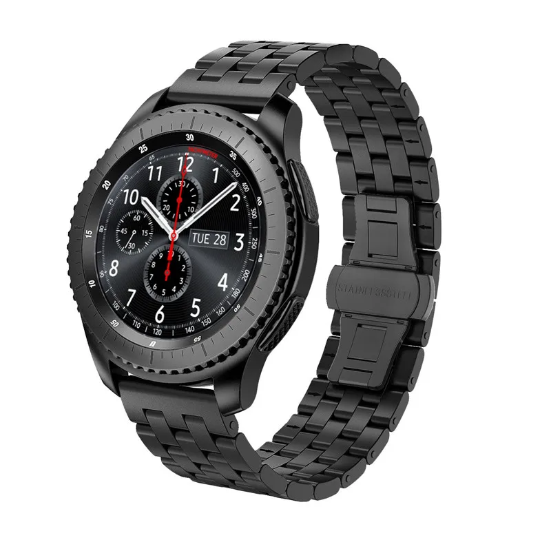 Браслет из нержавеющей стали для Galaxy Watch 46 мм ремешок смарт часов 22 20 Samsung Gear S3/S2