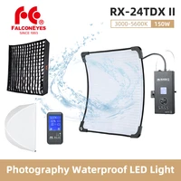 falcon eyes rx 24tdx ii 150w photography waterproof led flex light panel bi color 3000k 5600k for video camera lighting studio