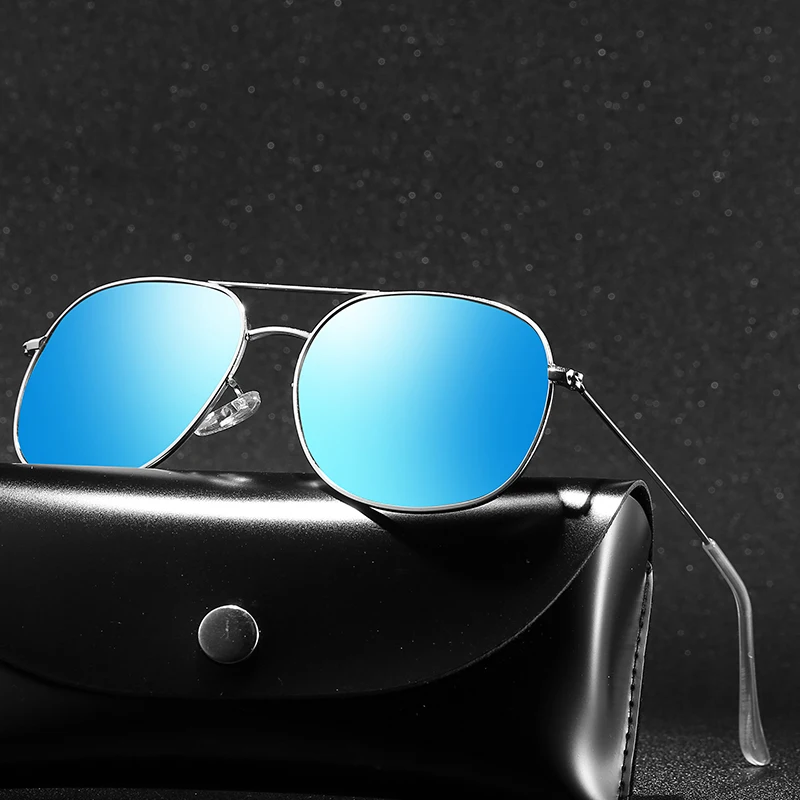 

With Case Polaroid Sunglasses Unisex Round Sun Glasses Brand Designer Sunglases Polarized Sunglasses Feminino for Women Men
