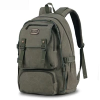 canvas casual shoulder backpack mens computer bag student school bag outdoor travel bag