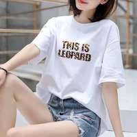 womens clothing letter printing short sleeved t shirt women loose large size student shirt bottoming shirt