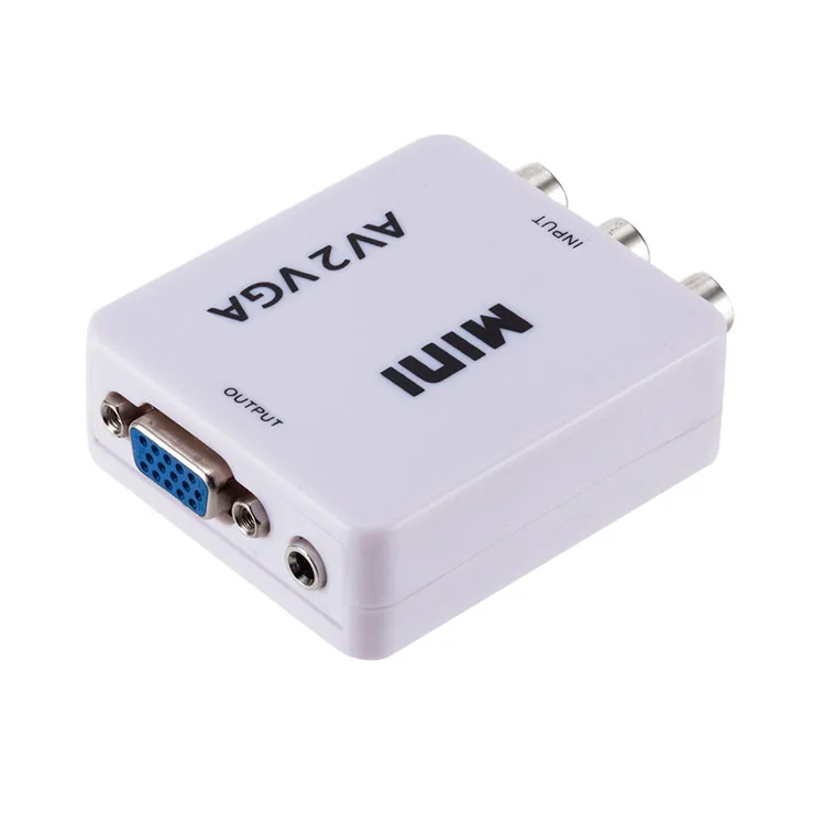 Мини RCA в VGA конвертер AV2VGA VGA2AV разговор с 3 5 мм аудио видео для ПК к ТВ HD компьютер