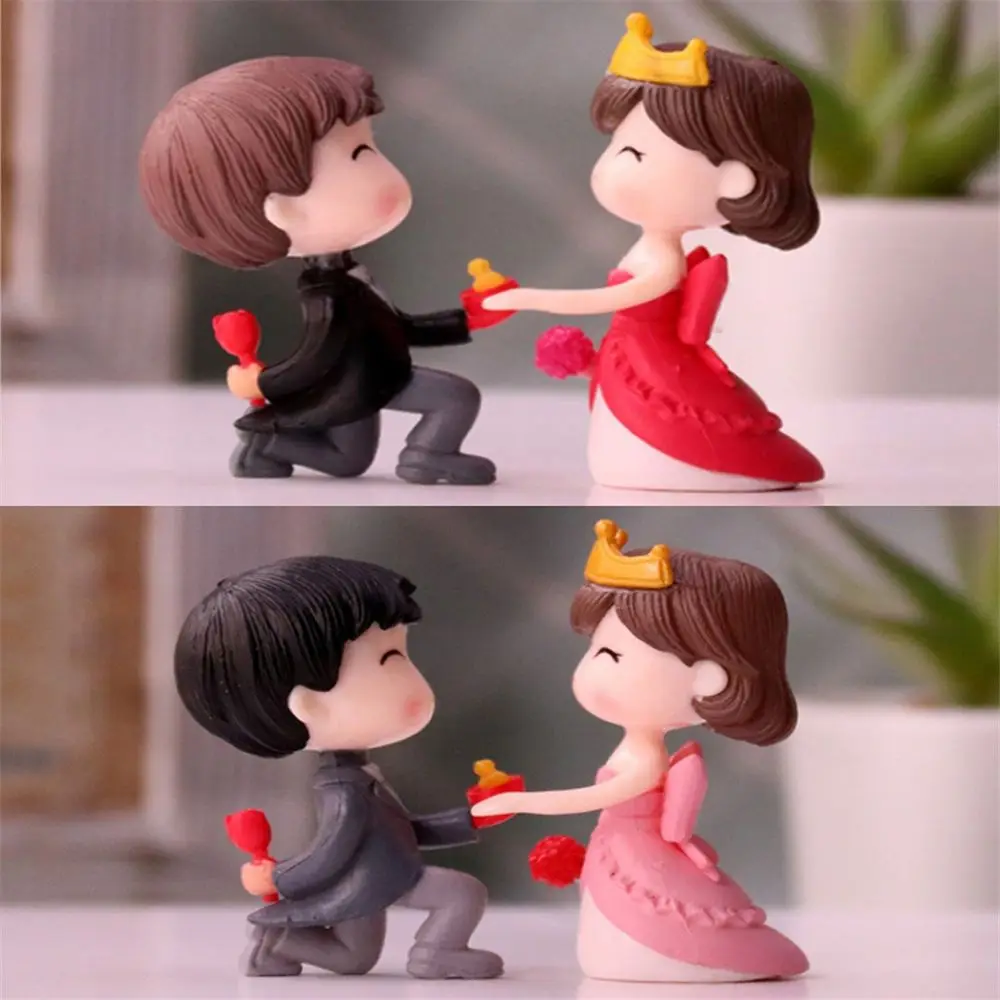 Романтические парные фигурки из ПВХ ремесленные полимерные куклы милые