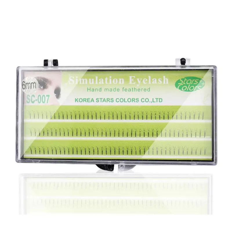 

2D V-образная форма Easy Fans ресницы 100% человеческие волосы 0,07 мм C завитые натуральные мягкие объёмные Кластерные ресницы для наращивания