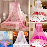 elegant lace bed canopy mosquito net hung dome mesh canopy princess round dome bedding net bed mosquito netting hot sale