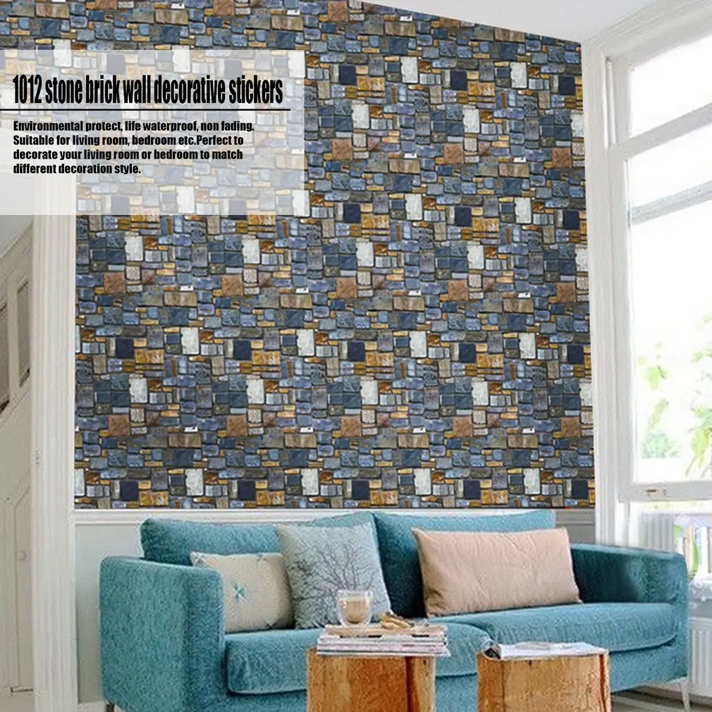 Современная красивая наклейка на стену из кирпича и камня съемные наклейки ПВХ