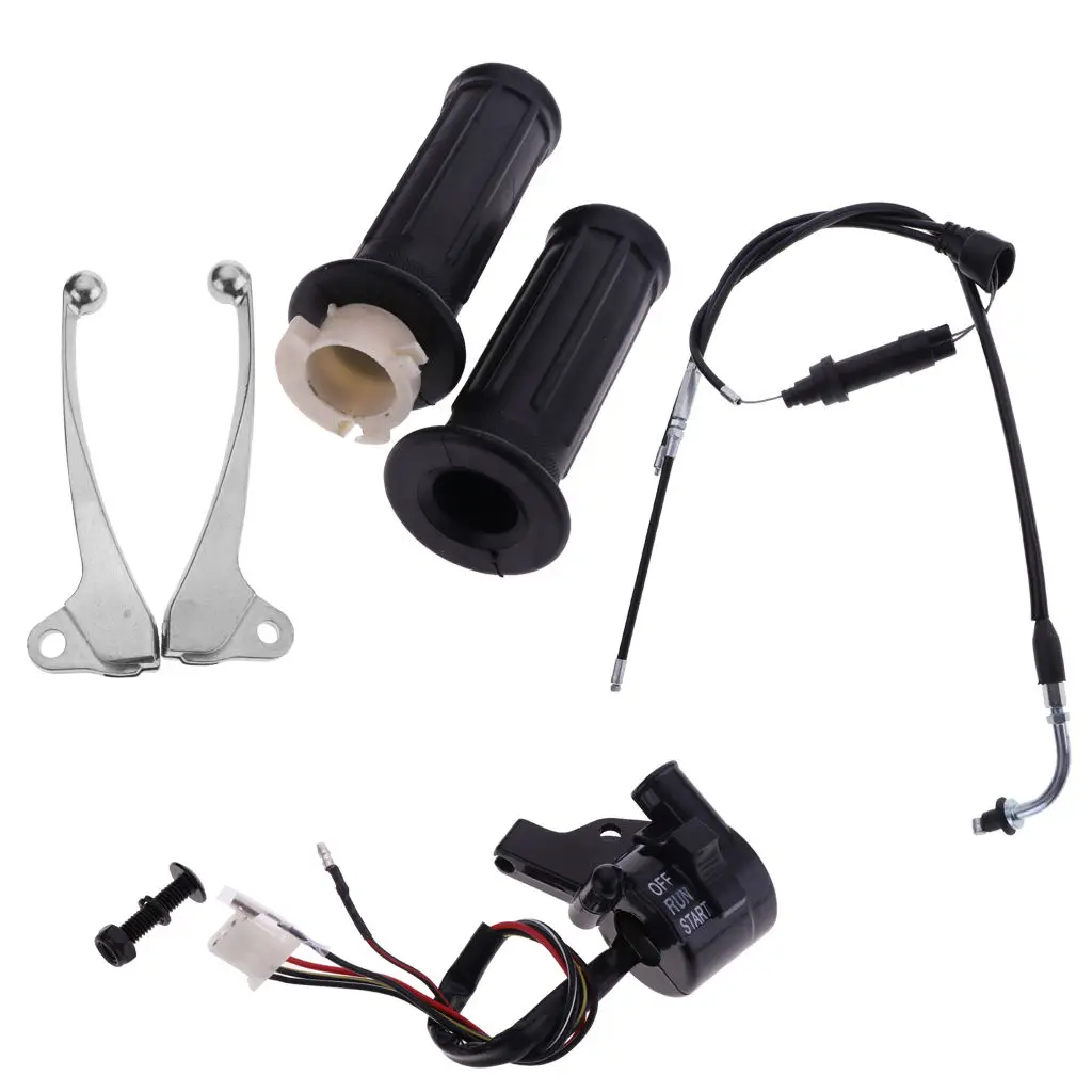 

1 Set Motorbike Start Kill Switch Brake Levers with Cable Kit for Yamaha PY50