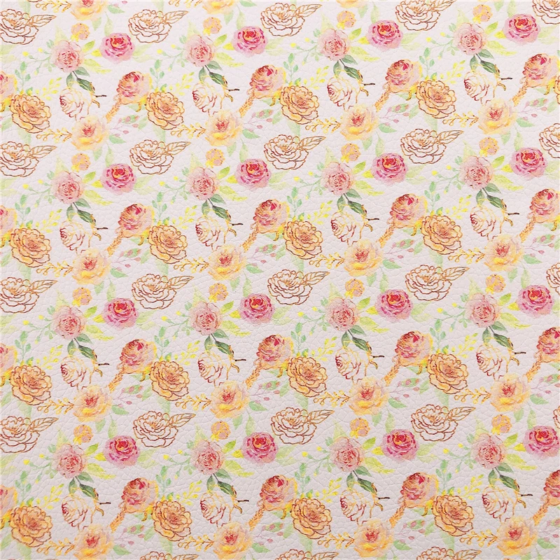 Новые радужные 22x30 см А4 цвета розового золота с цветочным принтом Pu