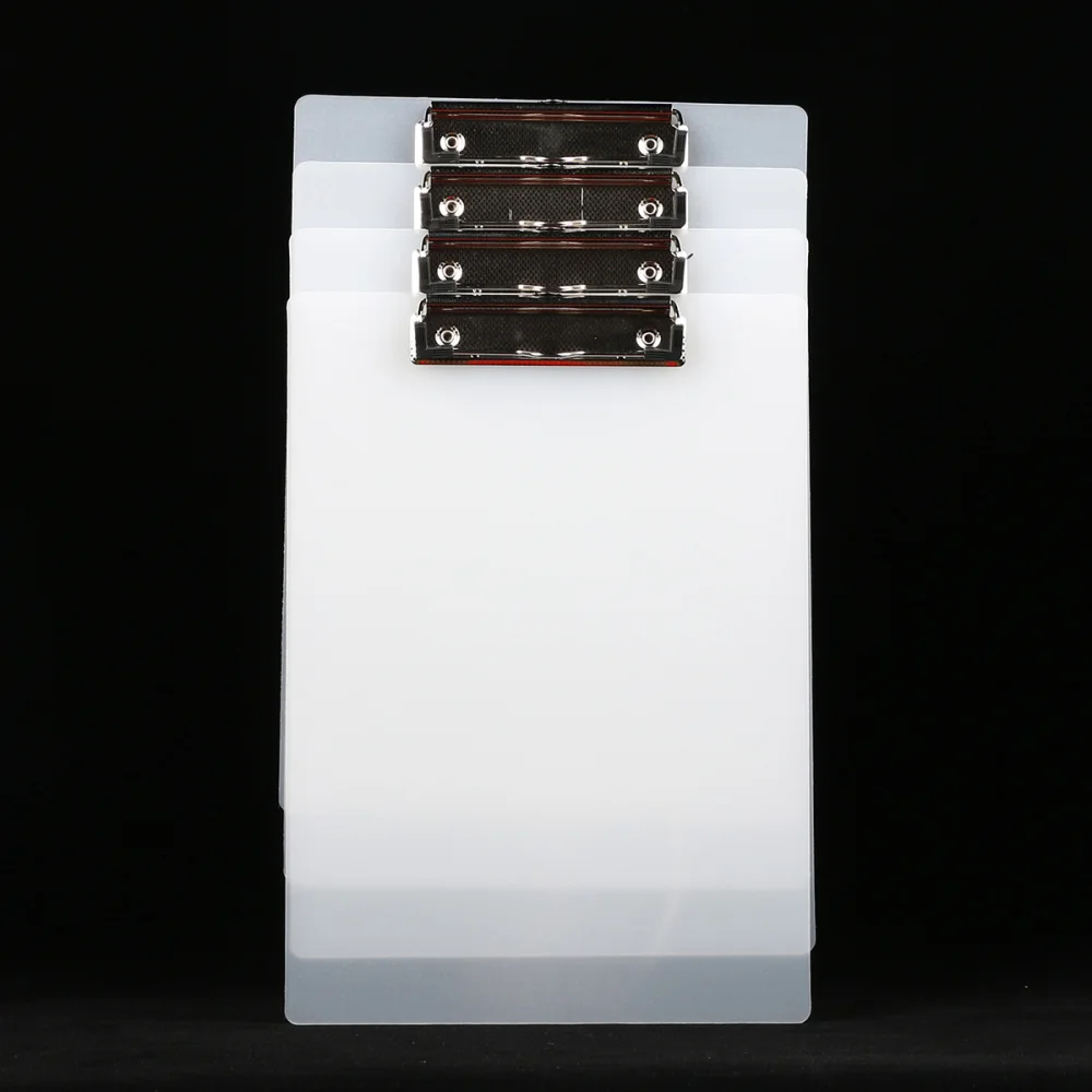 

10PCS A4 Transparent File Folder Clip Clipboards Board Writing Pad Backing Board Plate Document Sorting Folder for Officer Schoo