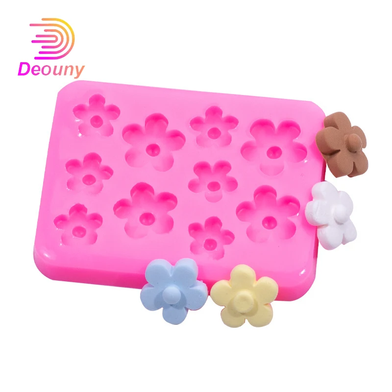 

DEOUNY Five Petal Flower Aromatherapy Silicone Mold 3D Chocolate Candy Cookies Pastry Clay Mould DIY Cake Decoration Baking Tool