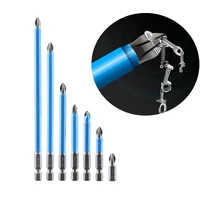 non slip 14hex shank magnetic long reach electric screwdriver bits precision ph2 single phillipscross head power tools
