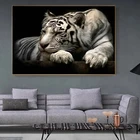 Современные настенные картины картина с изображением белого тигра года, холст, постеры и принты с дикими животными, настенные картины для гостиной, домашний декор