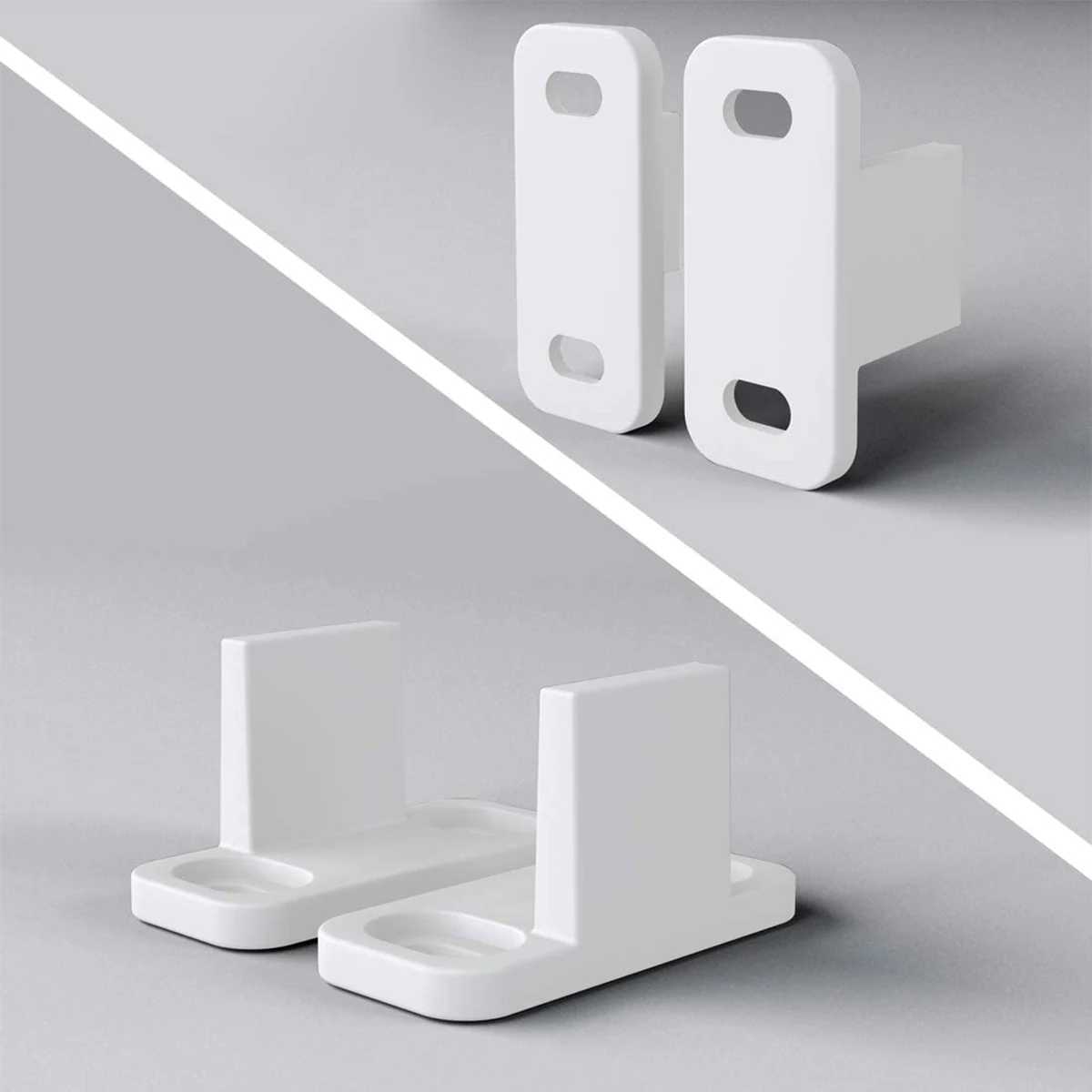 

2pcs Plastic L-Guide Floor Guide Adjustable Sliding Parts Replacement For Sliding Barn Door Home Decor Accessories