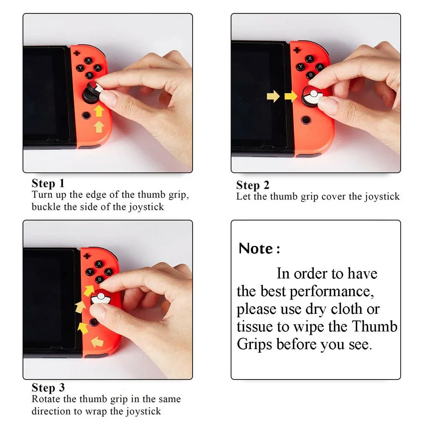 4 шт. силиконовых накладки на джойстик с захватом пальца для контроллеров Nintendo Switch NS Joy Con Gamepad ThumbStick