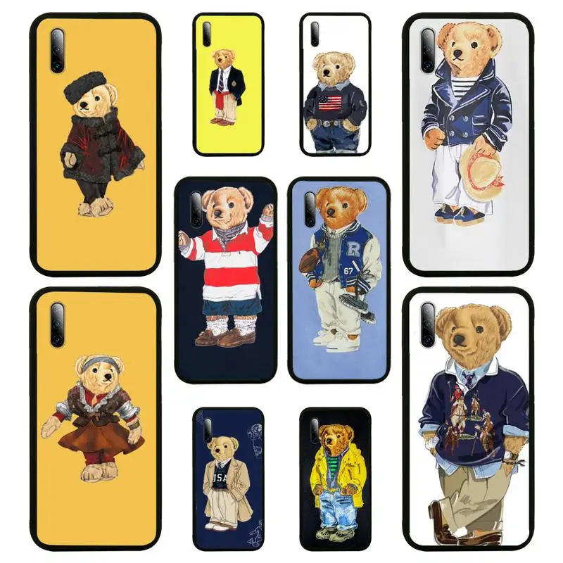 

Fashion Brand Bear Phone Case For Honor 7A 8x 8s 8E 9x 10i 20s 10 20lite 30Pro V30 PLAY Nax Fundas Cover
