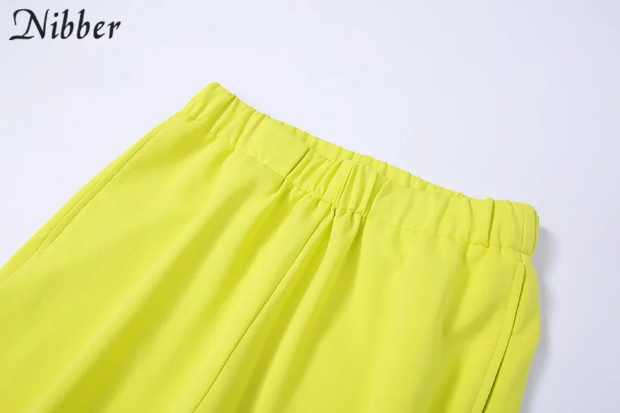 Nibber autumn fashion neon cotton basic Harem pants women Casual Street loose Sportpants Solid printing Active wear mujer