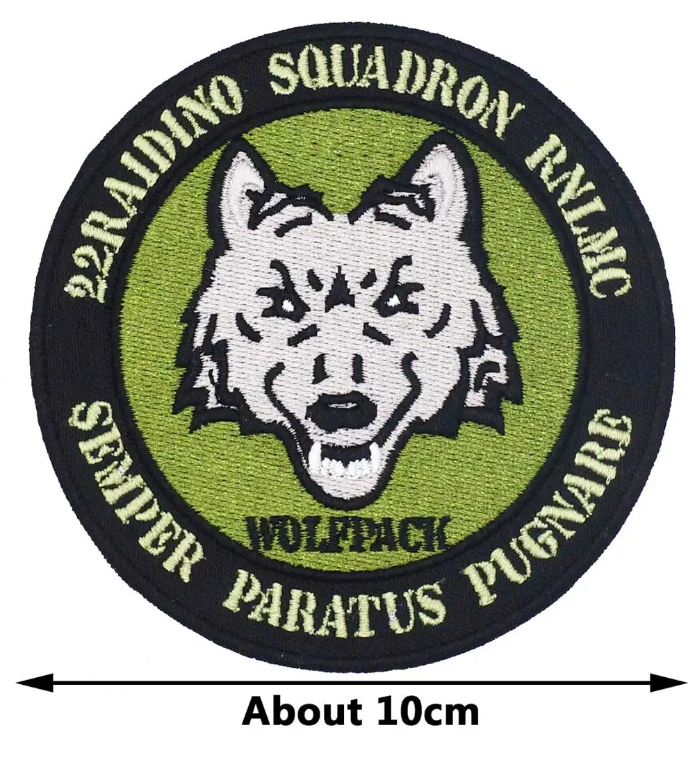 WOLFPACK нашивка с железом на подложке панк Военный Череп вышитый водитель байкер