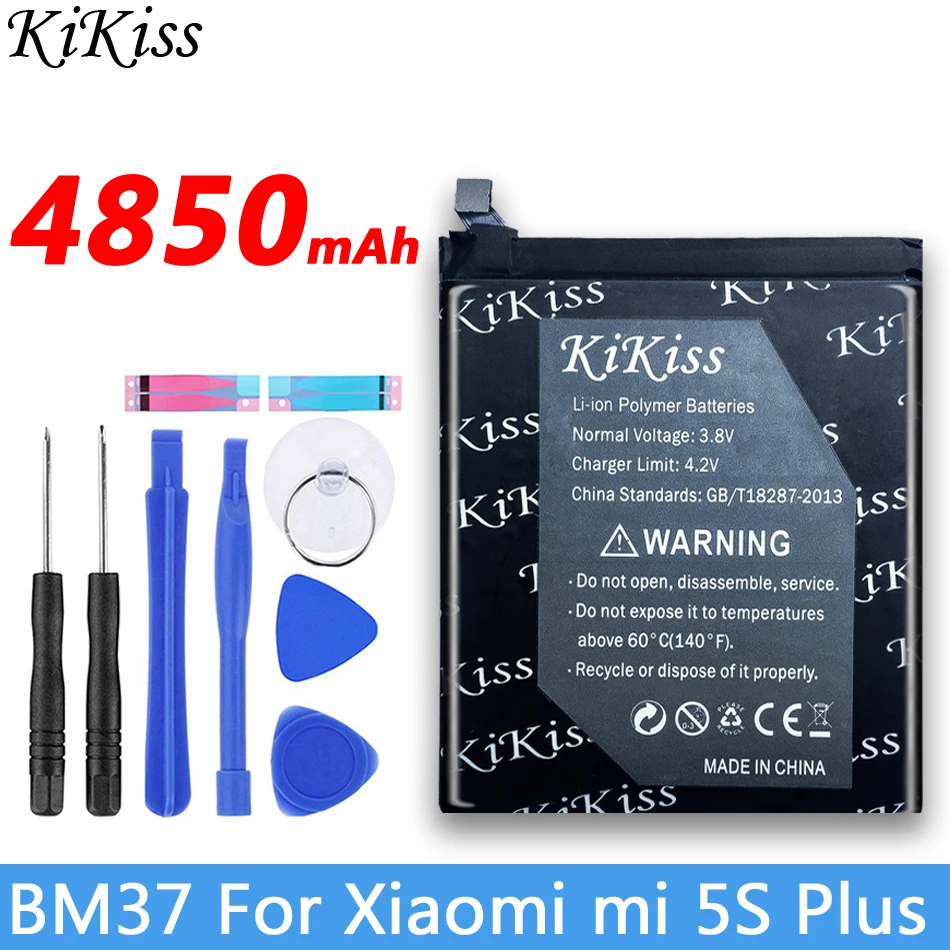KiKiss большой емкости 4850 мАч мобильный телефон сменный аккумулятор BM37 для Xiaomi Mi 5S