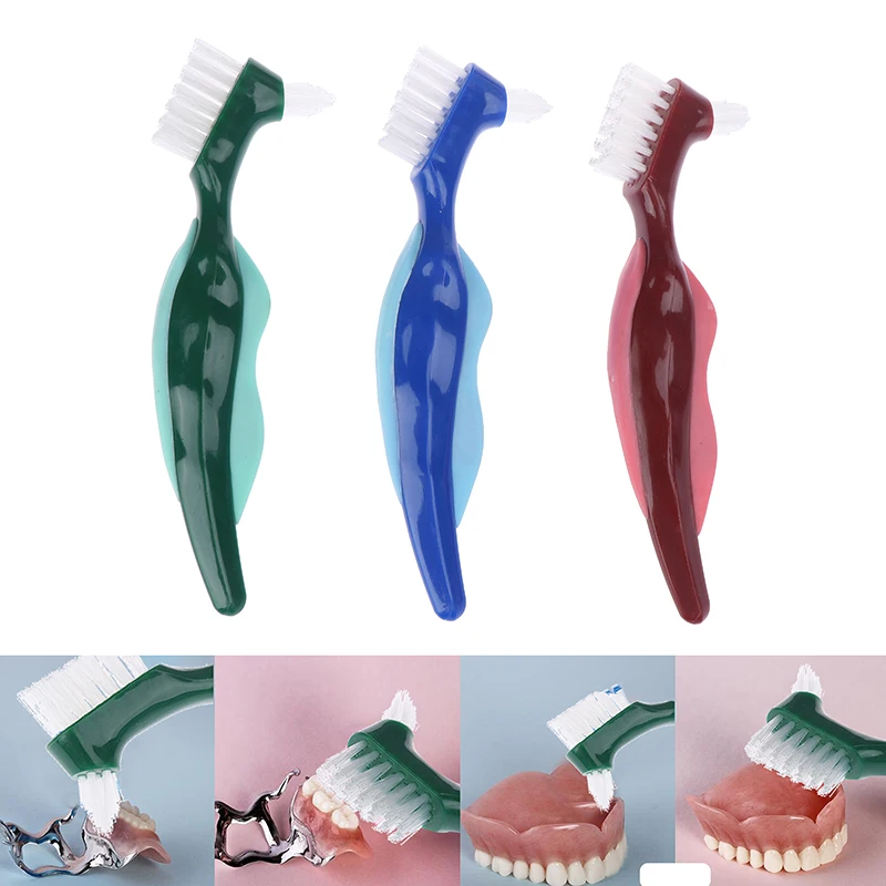 

Двусторонняя щетка для чистки зубных протезов, многослойная щетина, искусственные зубы, инструмент для ухода за полостью рта мягкая резина,...