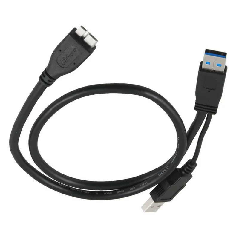 Высокое качество 0 6 м двойной USB 3 A штекер к Micro B Y черный для кабеля питания и