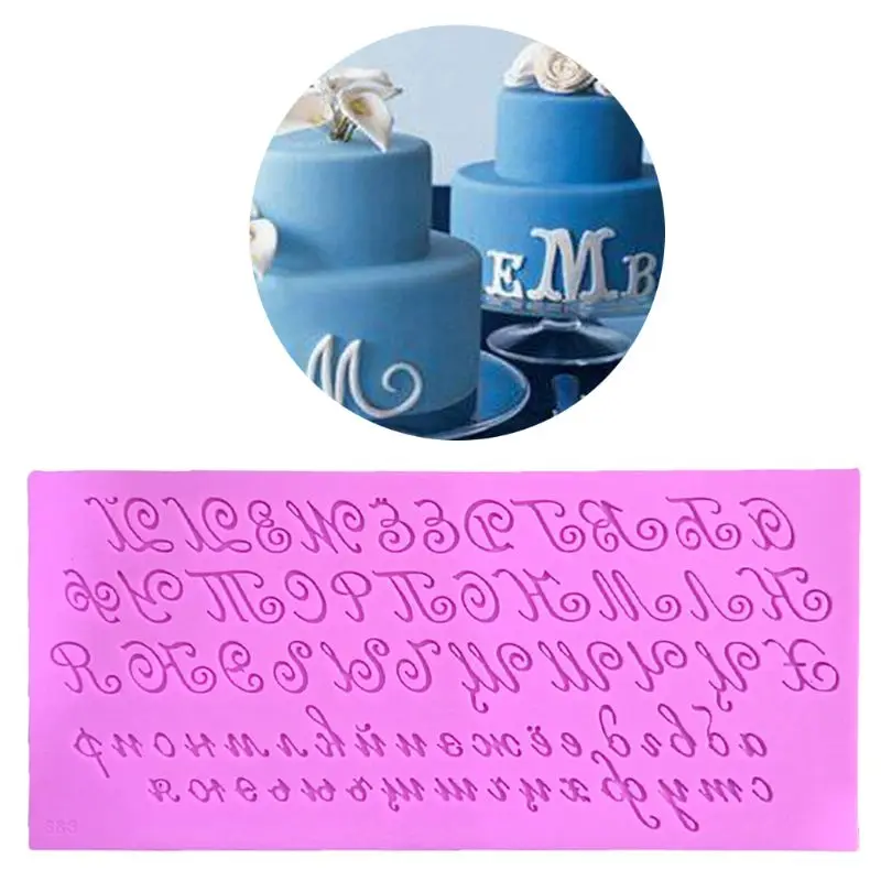 2020 Новый 3D художественный русский буквенный силиконовый Торт Помадка Diy Форма