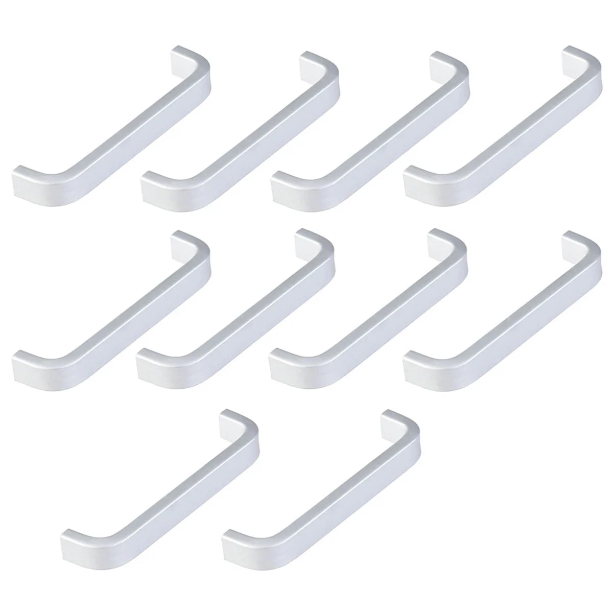 

10pcs Aluminum Alloy Kitchen Cupboard Cabinet Drawer Door Knobs Handle (Silver)