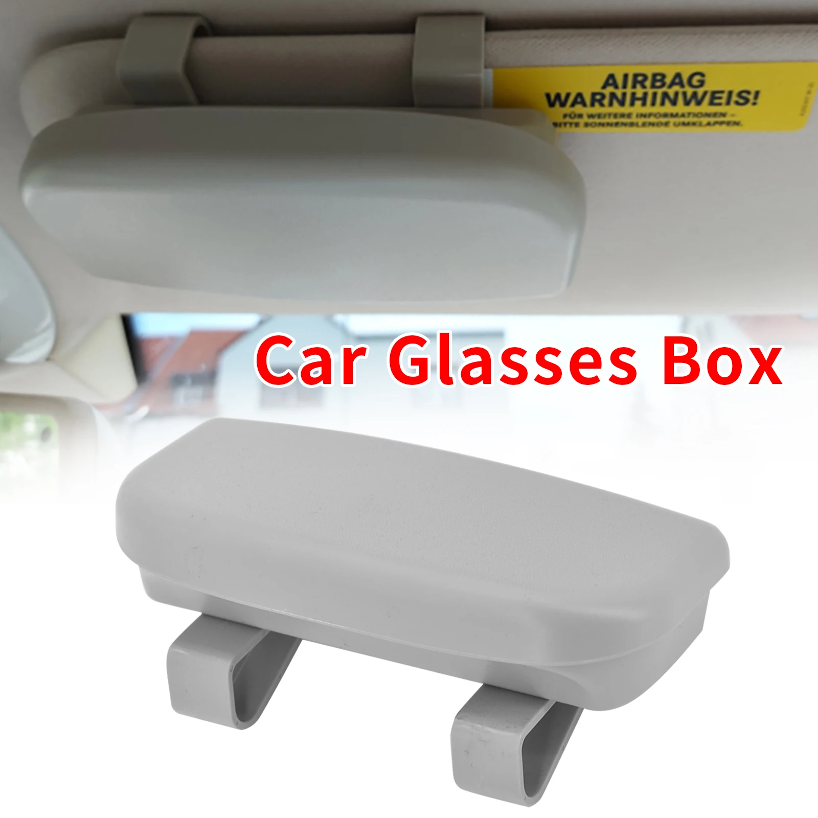 

Car Glasses Holder Sun Visor Glasses Case Universal Automotive Eyeglasses Holder Protective Box Clip Eyewear Hard Shell Storage