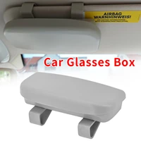 car glasses holder sun visor glasses case universal automotive eyeglasses holder protective box clip eyewear hard shell storage