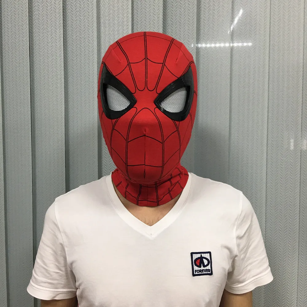 Marvel Avengers Spiderman 1:1 Cosplay Mask Eyes Electric PVC Action Figure Toys | Игрушки и хобби
