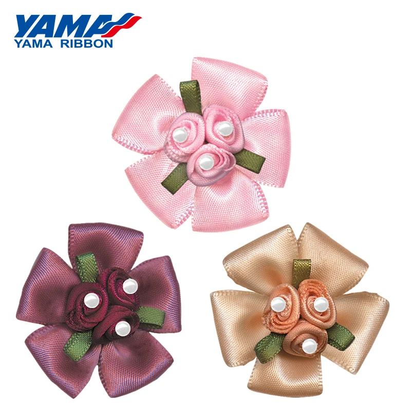 

YAMA Flower Ribbons Diameter 36mm±3mm 100pcs/bag Single-Face Satin Ribbon for Crafts Hair Ornaments Garments Accessories