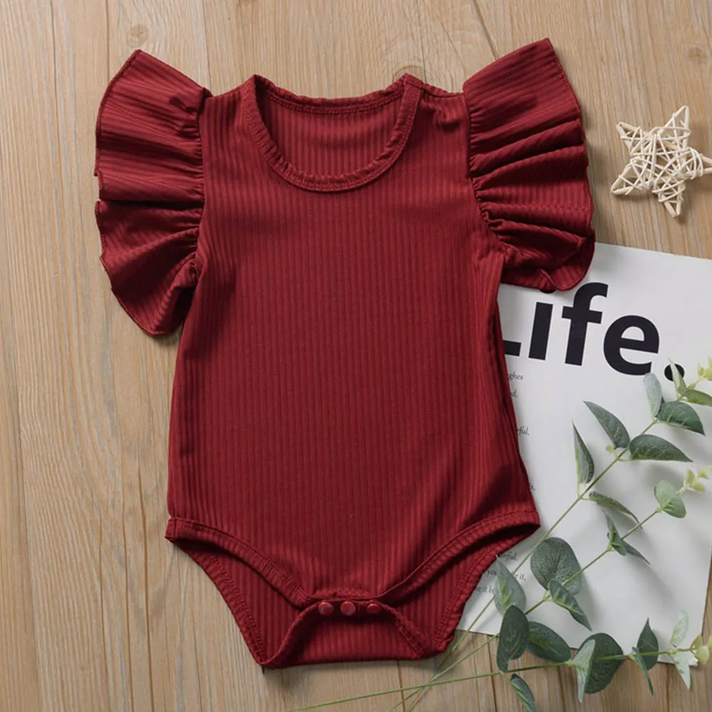 Комбинезон для маленьких девочек AmyaBaby однотонная летняя одежда младенцев