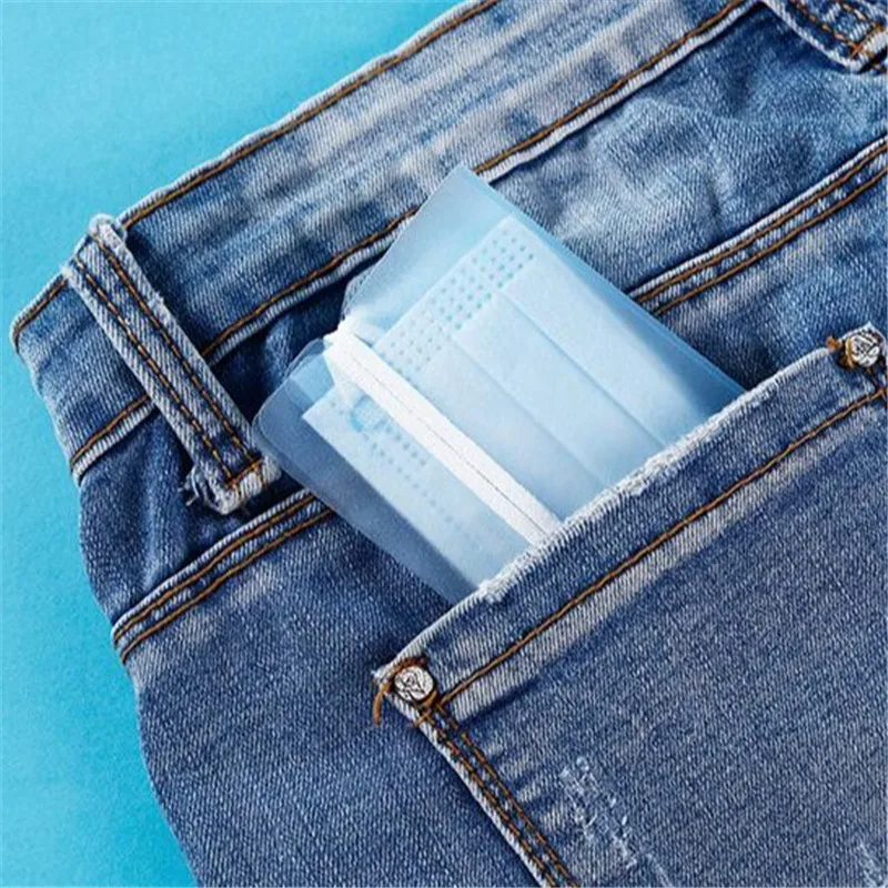 

10PCS Mask Storage Clip Portable Storage Bag Plastic Sheet Masks Folder Foldable Storage Bag Portable Mask Holder Support Masks