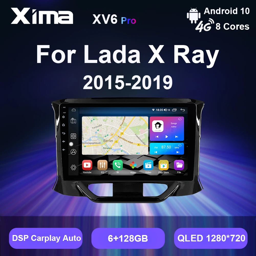 Автомагнитола XIMA XV6 Pro 2 din Android 10 gps для Lada X ray Xray 2015-2019 | Автомобили и мотоциклы