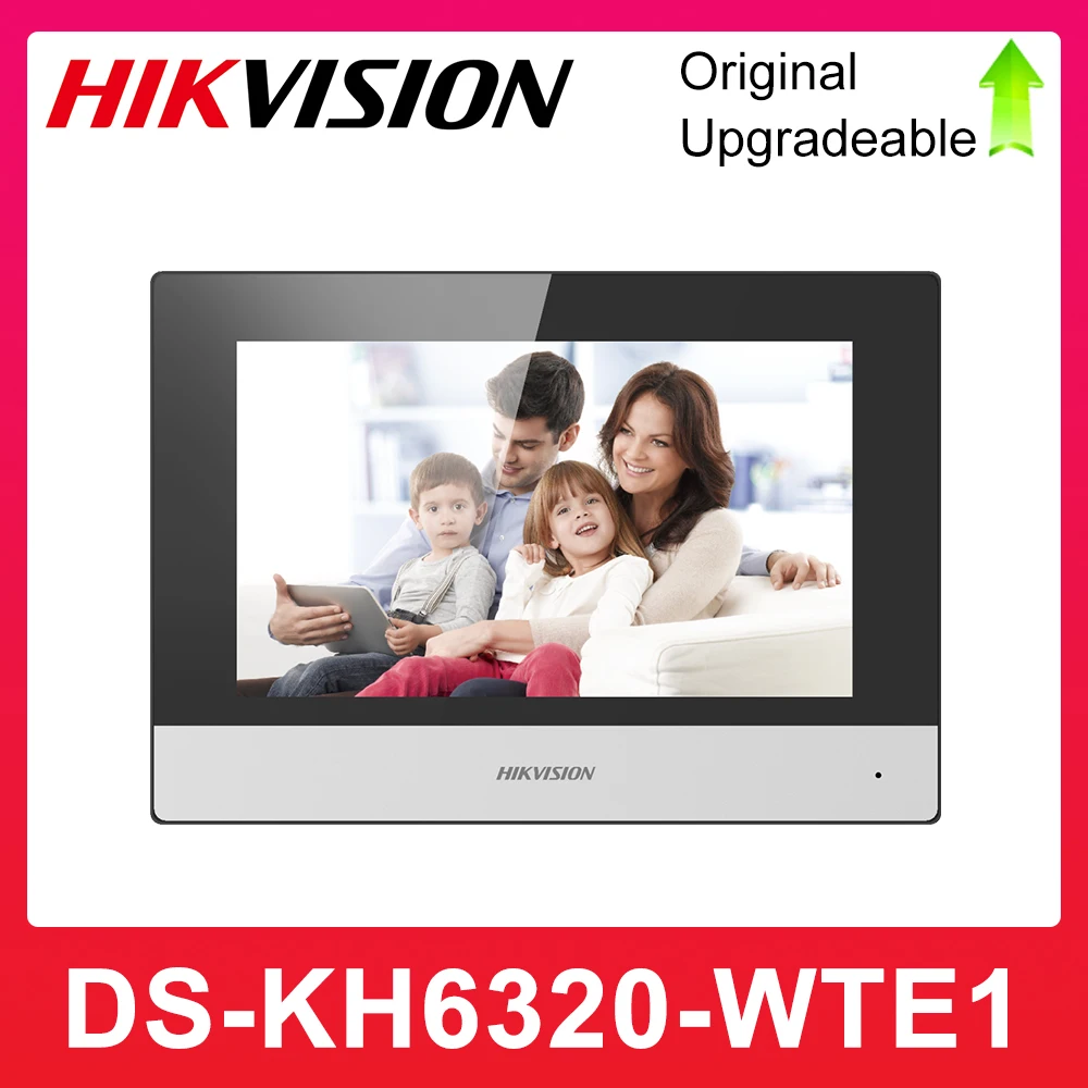 Купить Hikvision DS-KH6320-WTE1 внутренняя станция видеодомофона с 7-дюймовым сенсорным экраном, Стандартный беспроводной монитор POE WIFI