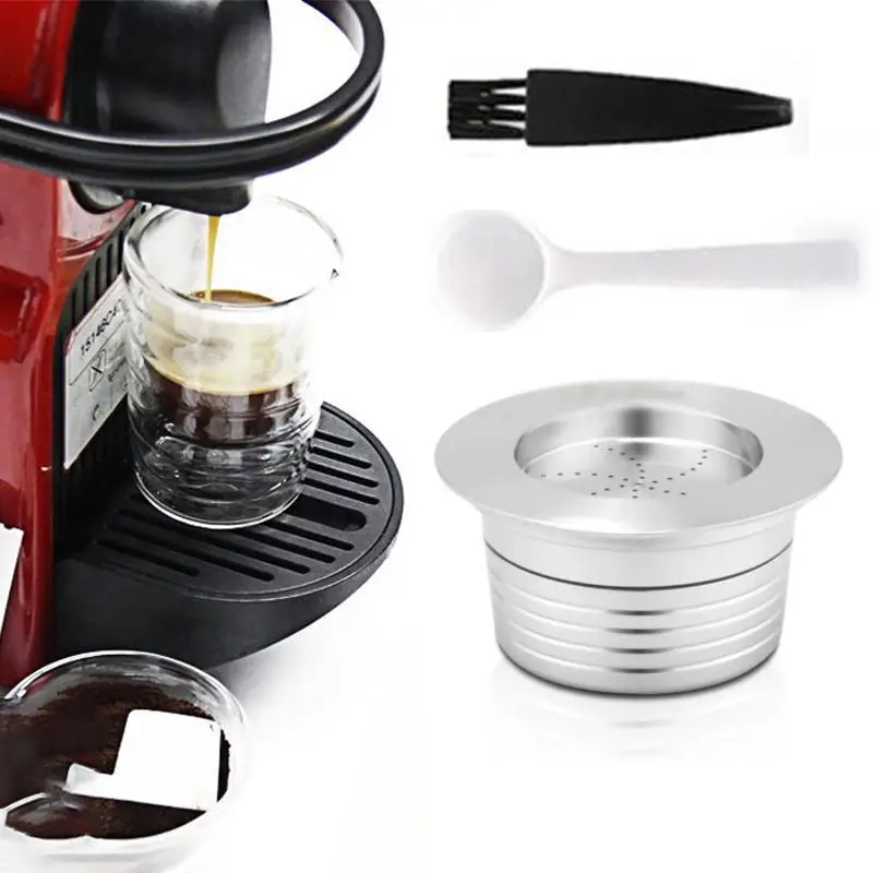3 шт. экономичная нержавеющая сталь для многоразового использования капсулы кофе