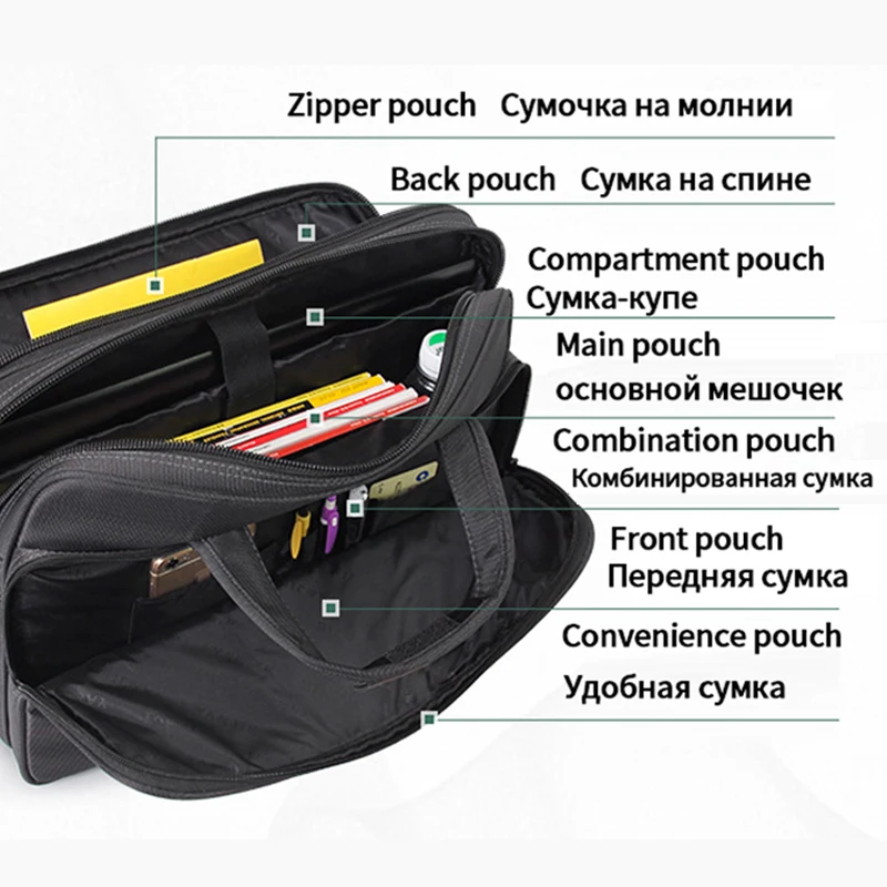 OYIXINGER Men's Business Briefcase For MacBook Dell hp 15.6 Inch Laptop Messenger Bag Office Documents Handbags Shoulder Bags