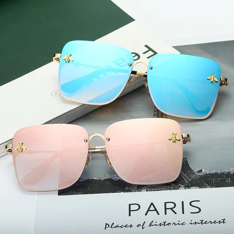 

Bee New Square Metal Vintage Sunglasses High-end Vintage Sunglasses for eyeglass lighter Glasses Sunglasses