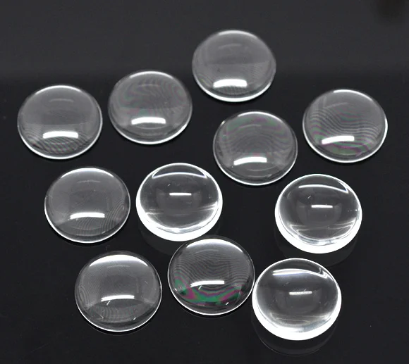 DoreenBeads 30 прозрачный Круглый купол стеклянный уплотнения 20 мм (B14354)|Ювелирная