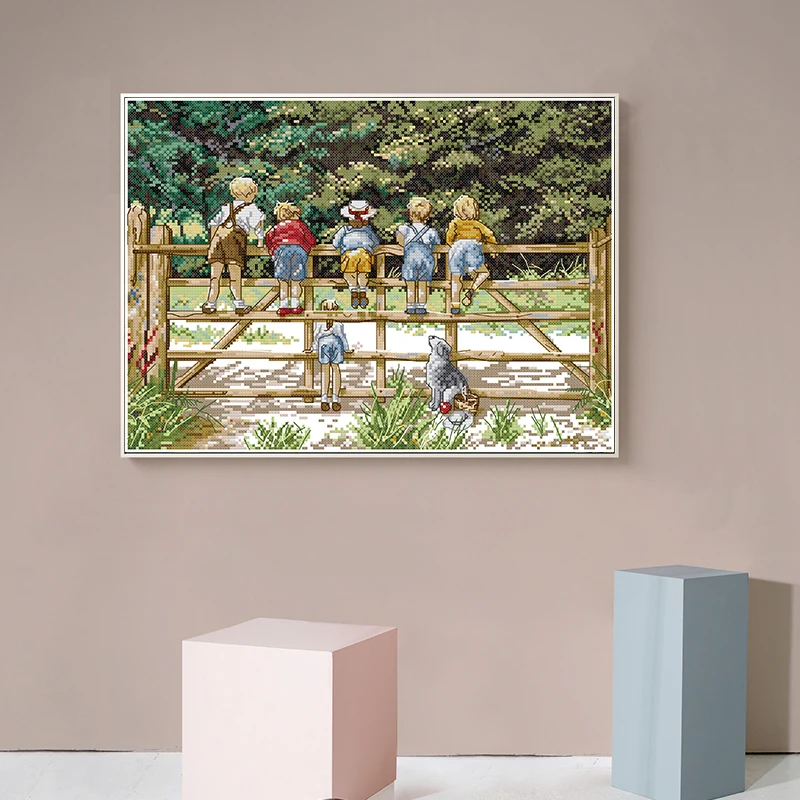 Детский Набор для вышивки крестиком 14CT 11CT холст рукоделие домашний декор | Дом и