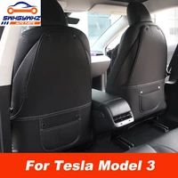 car seat back anti kick pad protector for tesla model 3 car styling modification child anti dirty leather protector