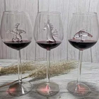 Креативный бокал для красного вина, Акула, дельфин, морской конек, высокий боросиликатный бокал для коктейлей, шампанского, подарок на свадьбу