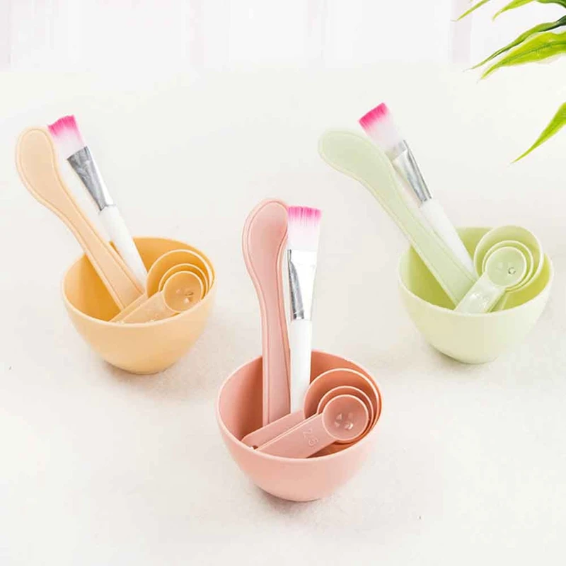 4 шт./компл. Макияж DIY миска для масок лица косметические кисти ложка дома Красота