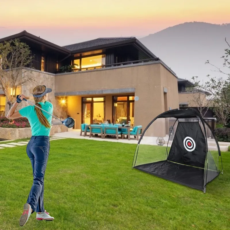 Satin Al Yetişkinler Genç çocuklar Golf Isabet Net 5 Kat Düğümsüz Netleştirme Darbe Hedef Golf Pratik Net Için Ideal Kapalı Açık Tren