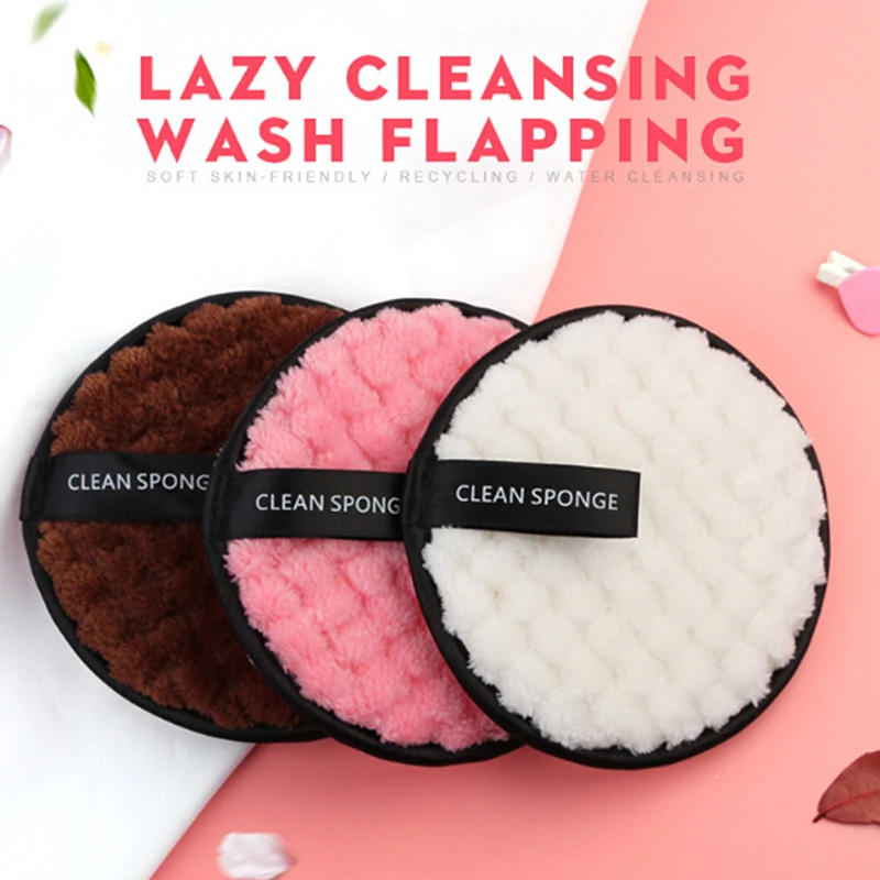 

Reusable Makeup Remover Pads Cotton Wipes Microfiber Make Up Removal Sponge Cotton Cleaning Pads Tool Double Layer Face Clean