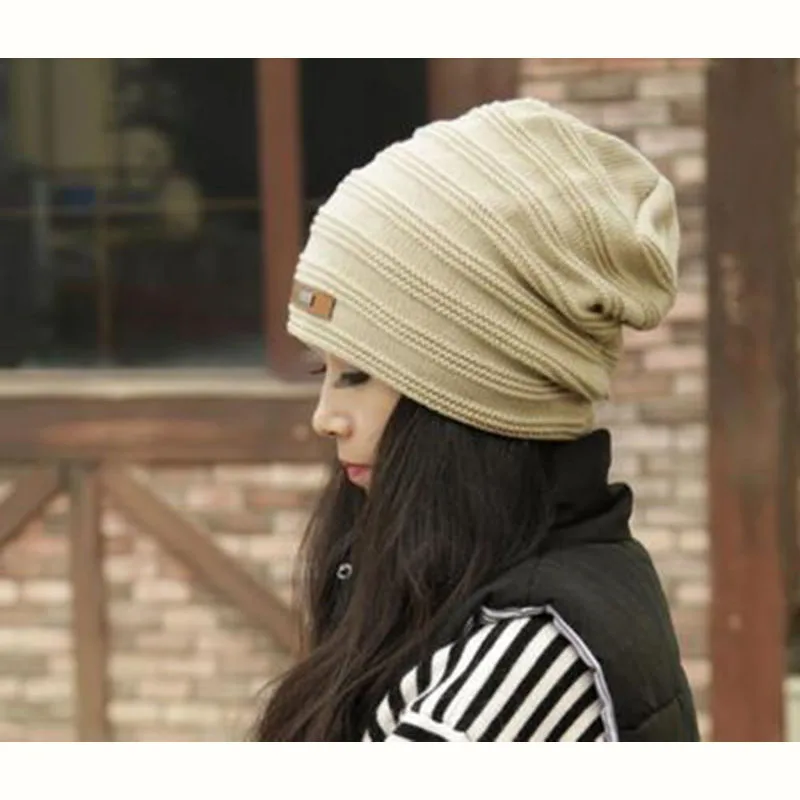 Вязаная Шерстяная Шапочка толстые теплые вязаные шапочки для взрослых унисекс